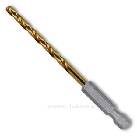 Hex Shank HSS Twist Drill Bit Titanium Coated